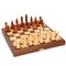 WE Games Magnetic Folding Walnut Wood Travel Chess Set - 10.5 in.